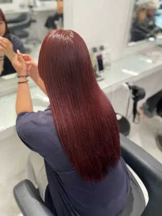 ロング カラー トレンド暖色ヘア🍒 miu🍒のヘアスタイル