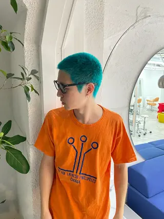 ショート カラー メンズ 中西 遥聖のヘアスタイル
