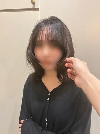 ミディアム 岡大前ハッシュカット ×髪質改善/松島大己のヘアスタイル