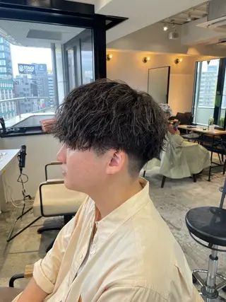 ショート パーマ メンズパーマ梅田 ・川副史晶のヘアスタイル