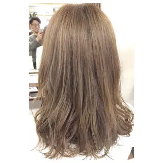ロング カラー パーソナルカラー診断 できます 木曽 主博のヘアスタイル