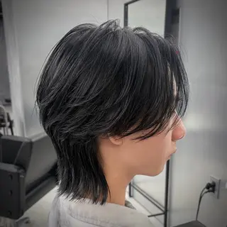 ミディアム カラー メンズ メンズ♱ハイトーン♱ ウルフʜᴀʀᴜᴋᴀのヘアスタイル
