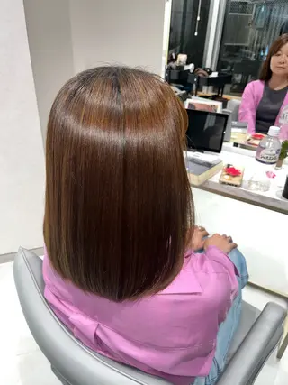セミロング 今話題の艶髪矯正 美艶カラー/FUKAのヘアスタイル