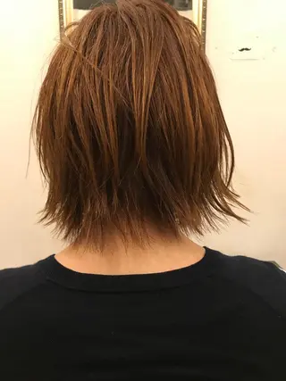 ミディアム カラー 口コミ評価4.9⭐︎ カワナベ　マサシのヘアスタイル