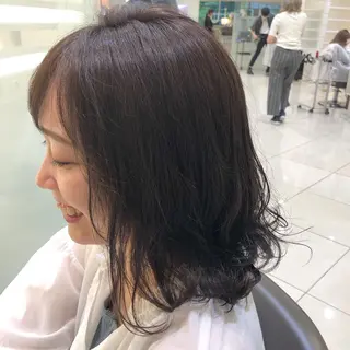 ミディアム レイヤーカット/ ハイライト 千咲季のヘアスタイル
