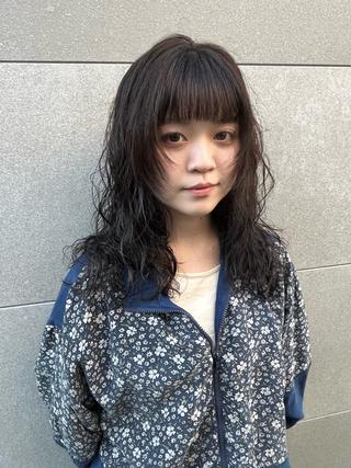 ロング カラー パーマ 似合わせパーマ/ 山本銀次郎のヘアスタイル