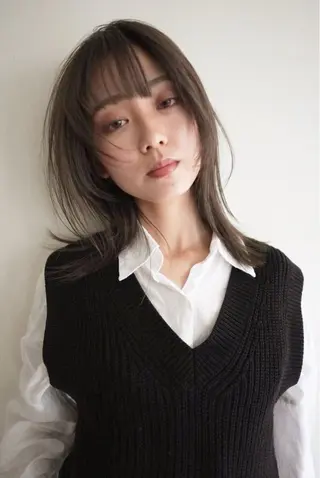 ミディアム カラー 💛🤍U too e’s /店長🧸のヘアスタイル