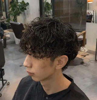 ショート カラー パーマ メンズ HARBOR ゆづきのヘアスタイル
