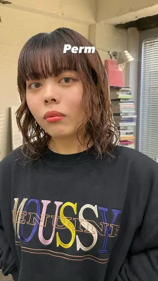 ミディアム パーマ JUURI- Shionのヘアスタイル
