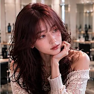 ロング カラー 池袋/前髪/顔周り 🎀髪質改善おばかんのヘアスタイル