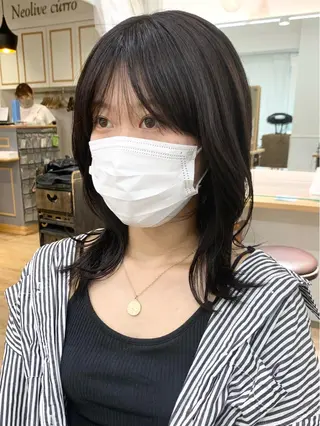 カラー パーマ ヘアアレンジ メンズ キッズ ネイル マツエク・マツパ レイヤーカット/ 巻ける縮毛矯正のヘアスタイル