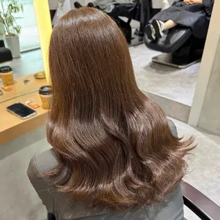 セミロング カラー ヘアアレンジ ブリーチなしカラー /新百合ヶ丘/安形翔のヘアスタイル