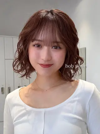 ショート パーマ 髪質改善カラー Unami 太田英寿のヘアスタイル