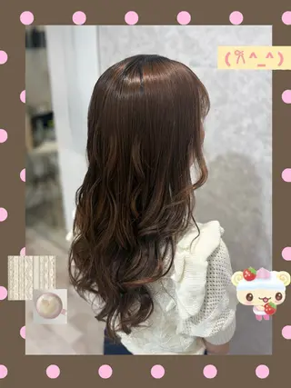 ミディアム ヘアアレンジ SHION🍒ྀི/ ヘアメ/ピンクカラーのヘアスタイル