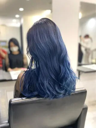 ロング カラー レイヤーカット 赤み消し　店長/大和のヘアスタイル