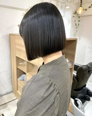 ショート カラー パーマ 髪質改善 縮毛矯正/ レイヤー/銀座/本木のヘアスタイル