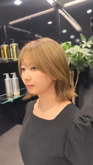 ミディアム カラー 小北 つつみ/生えグセ改善のヘアスタイル