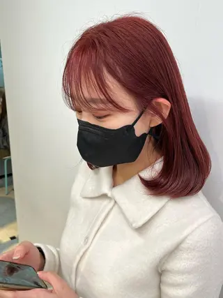 ミディアム カラー ヘアアレンジ 愛されカラー🩷 はるなのヘアスタイル