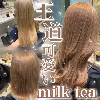 ロング カラー ヘアアレンジ 💖ブリーチ/暖色 𝐘𝐮𝐢💖のヘアスタイル