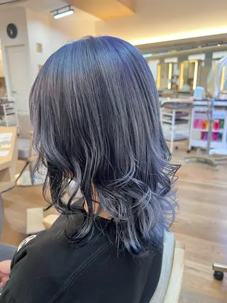 ミディアム カラー ✂︎HITOMI✂︎ 副店長のヘアスタイル