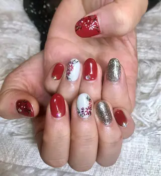 ショート カラー パーマ ヘアアレンジ メンズ キッズ ネイル マツエク・マツパ el. by Aoのネイルデザイン
