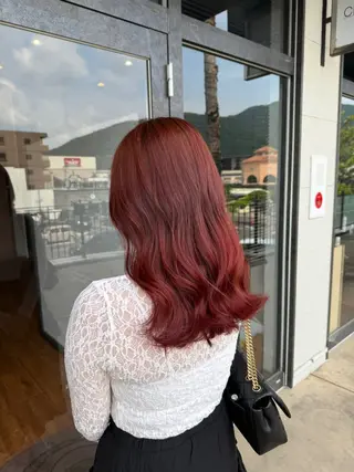 ロング カラー 鵜飼 真伍のヘアスタイル