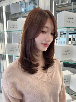 ミディアム レイヤーカット🪽‪ Natsuki🤍のヘアスタイル