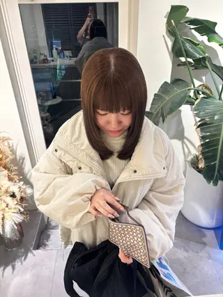 セミロング カラー roka ʜᴀʀᴜᴋᴀのヘアスタイル