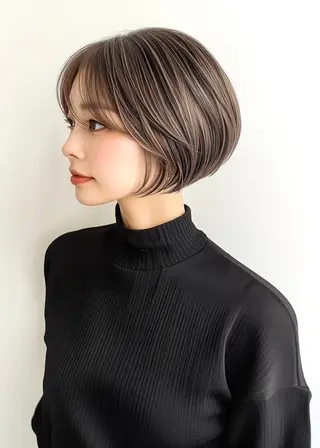 ショート 40代以降の 縮毛矯正専門家のヘアスタイル