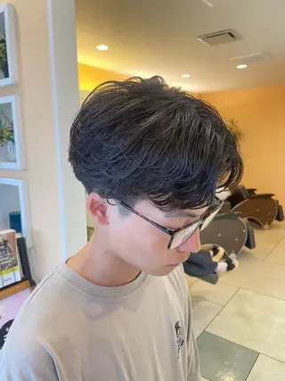 パーマ メンズ フェザーパーマ🧢 清潔感/池田梨紗のヘアスタイル