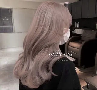 ロング カラー ✨ ラフィス川崎✨ しゅけ髪質改善カラーのヘアスタイル