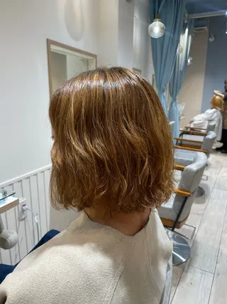 ミディアム パーマ パーマモデル 募集中🦢渡邉のヘアスタイル