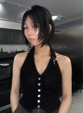 ミディアム カラー Risa/盛れる レイヤー/艶カラーのヘアスタイル
