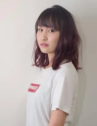 ミディアム カラー ダメージレスサロン✨ kayo🌱のヘアスタイル