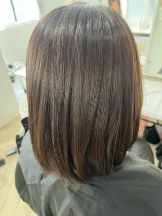 ミディアム カラー 門脇 愛未のヘアスタイル