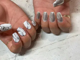 ネイル 韓国/ワンホン/長さ 出しつけ放題🎀のネイルデザイン