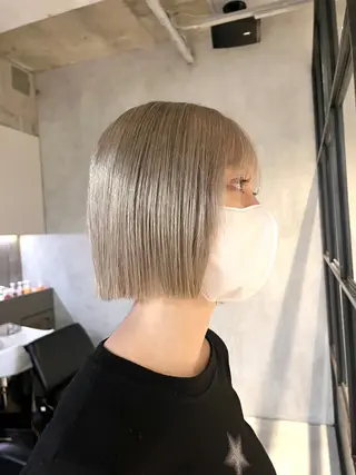 ショート カラー ちせ/ 透明感カラー /elima調布のヘアスタイル