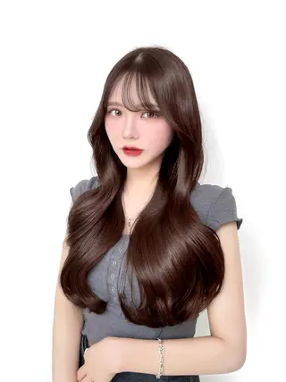セミロング カラー 🇰🇷韓国風くびれ ヘア🇰🇷中村優大のヘアスタイル