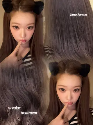 ロング カラー ︎💕︎rinka/ 韓国レイヤー🥣💕のヘアスタイル
