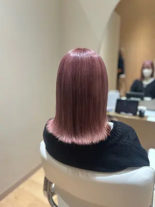 ミディアム 中島愛佳🐥⸒⸒ 縮毛矯正/艶髪カラーのヘアスタイル