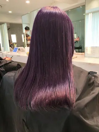 ロング カラー ミルクティーベージュ /ブリーチ/Wカラーのヘアスタイル