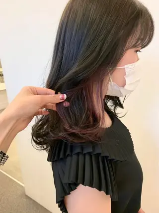 ロング カラー NANO/ ブリーチ×レイヤーのヘアスタイル