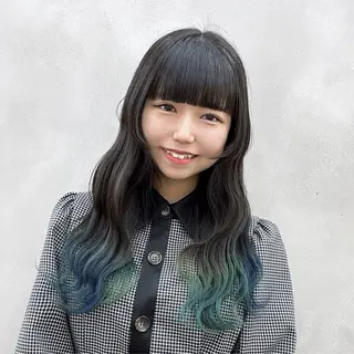 ロング カラー 髪質改善⌇透明感 カラー⌇川上葵のヘアスタイル