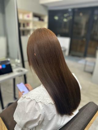 ロング パーマ ハイトーンカラー が絶対可愛い✨泰聖✨のヘアスタイル