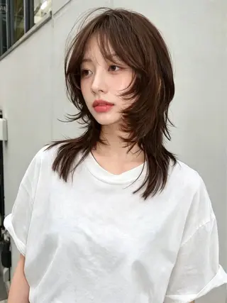 ショート カラー 韓国レイヤーカット 🫧大阪梅田レイヤーのヘアスタイル