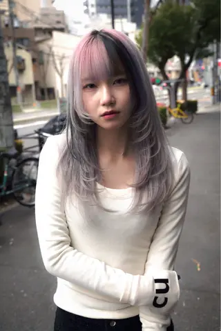 ロング カラー 梅田デザインカラー 🌈🏆ヒノキのヘアスタイル