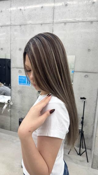 ロング カラー Kazuki/名古屋 ブリーチ/髪質改善のヘアスタイル