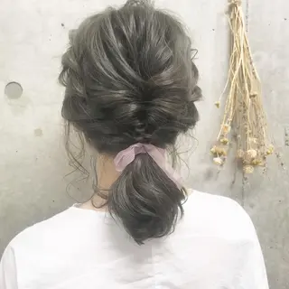 ミディアム カラー ヘアアレンジ Satsuki ✂︎♡のヘアスタイル