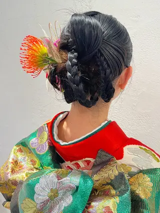 ヘアアレンジ 🐩透明感ミルクティ ーピンクニイナ🐩のヘアスタイル