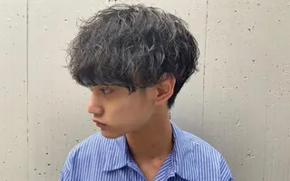 ショート パーマ メンズ おしゃれパーマ メンズ特化/みーまんのヘアスタイル